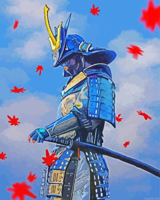 Aesthetic Samurai Warrior Painting By Numberss.png