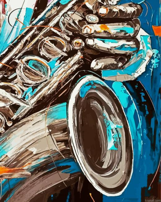Aesthetic Saxophone Man Painting By Numberss.png
