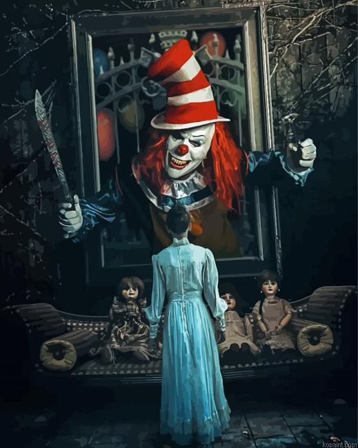 Aesthetic Scary Carnival Art Painting By Numberss.png