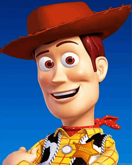Aesthetic Sheriff Woody Toy Painting By Numberss.png