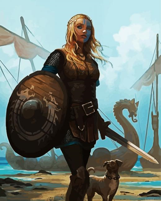 Aesthetic Shieldmaiden Painting By Numberss.png