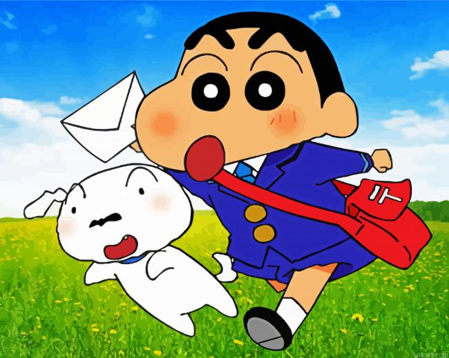 Aesthetic Shinchan Painting By Numberss.png
