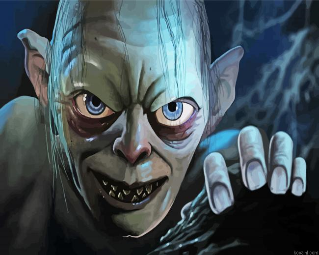 Aesthetic Smeagol Painting By Numberss.png