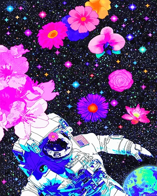 Aesthetic Space Man New Painting By Numberss.png