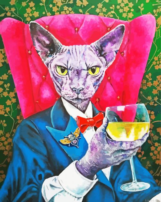 Aesthetic Sphynx Painting By Numberss.png