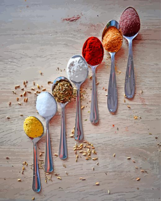 Aesthetic Spoons Painting By Numberss.png