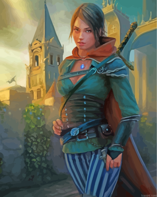 Aesthetic Steampunk Woman Painting By Numberss.png