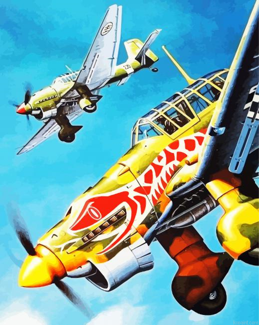 Aesthetic Stuka Painting By Numberss.png