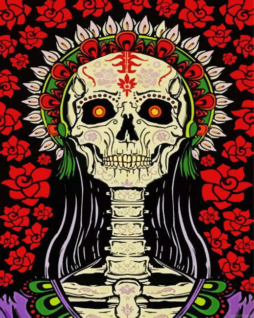 Aesthetic Sugar Skull Paint By Numbers