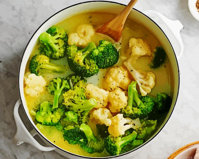 Aesthetic Tasty Broccoli Soup Painting By Numberss.png