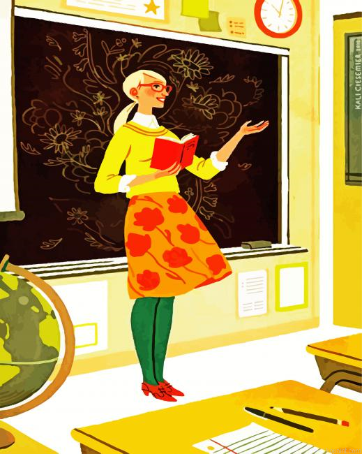 Aesthetic Teacher Painting By Numberss.png