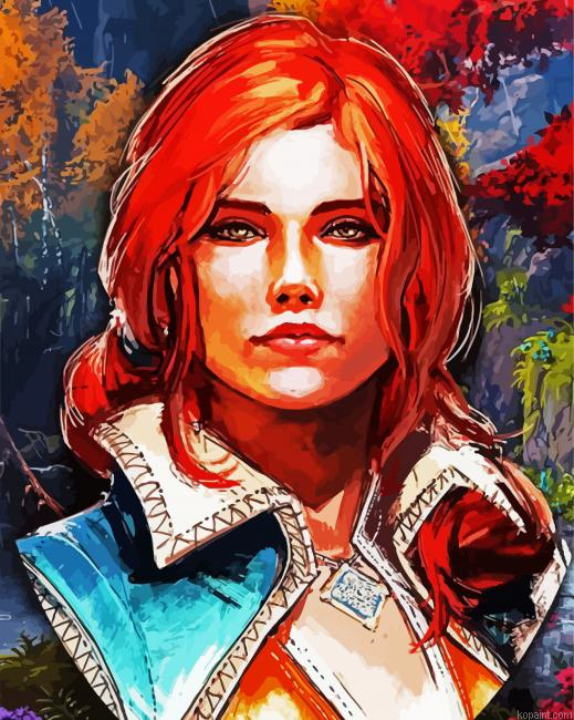 Aesthetic Triss Merigold Painting By Numberss.png