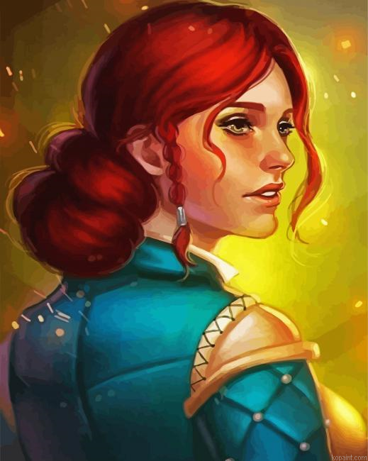 Aesthetic Triss Merigold Witcher Painting By Numberss.png
