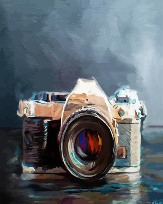 Aesthetic Vintage Camera Painting By Numberss.png
