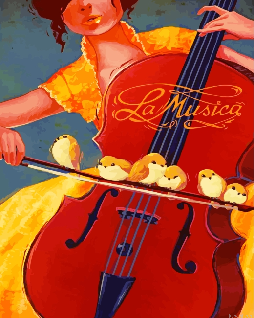 Aesthetic Violinist Painting By Numberss.png