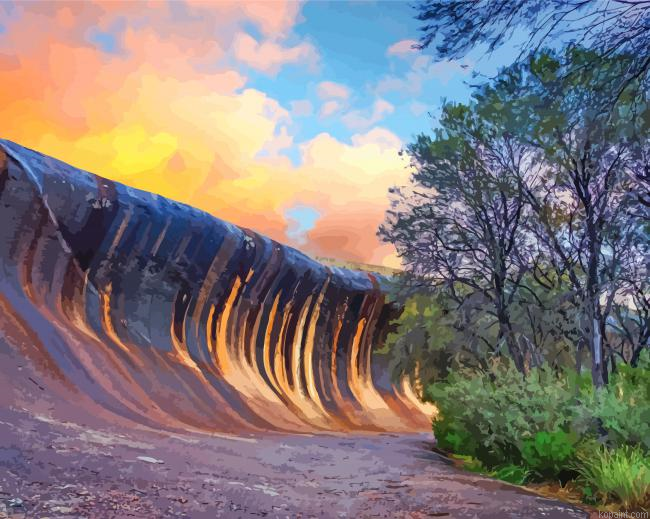 Aesthetic Wave Rock Paint By Numbers