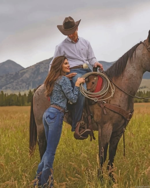 Aesthetic Western Couple New Painting By Numberss.png