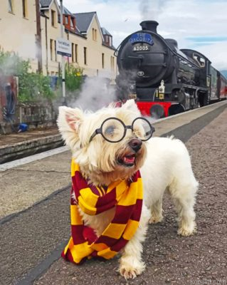 Aesthetic Westie Potter Painting By Numberss.png