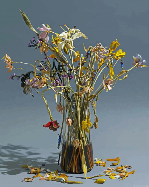 Aesthetic Wilted Flowers Painting By Numberss.png