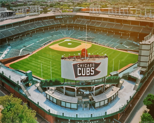 Aesthetic Wrigley Field Chicago Painting By Numberss.png