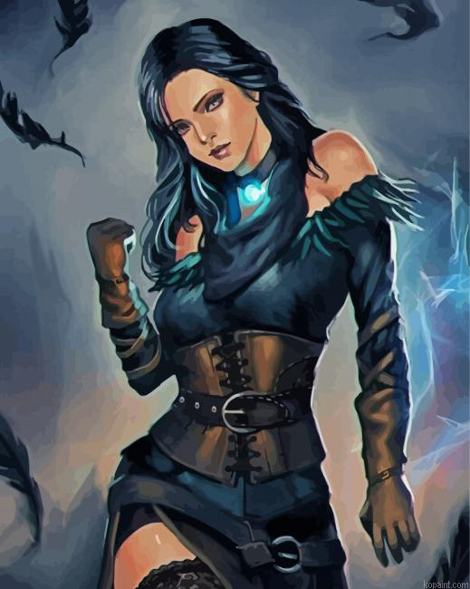 Aesthetic Yennefer Witcher Painting By Numberss.png