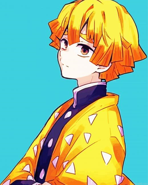 Aesthetic Zenitsu Agatsuma Anime Paint By Numbers