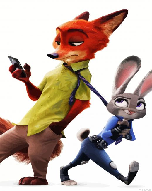 Aesthetic Zootropolis Movie Paint By Numbers.png