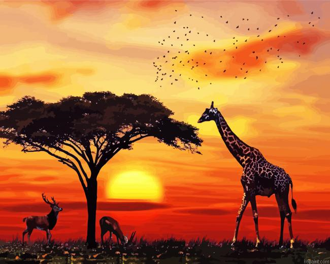 African Animals Painting By Numberss.png