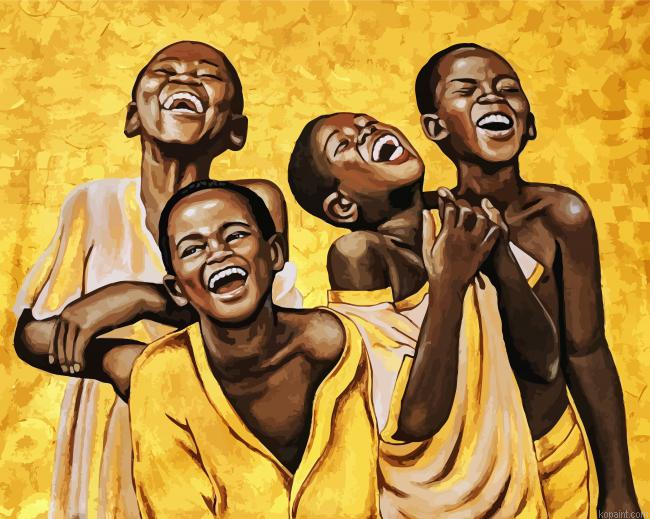 African Children Laughing Painting By Numberss.png