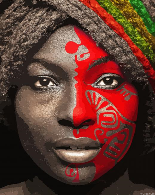 African Faces Woman Painting By Numberss.png