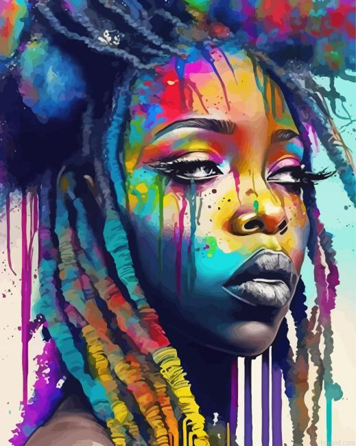 African Girl In Dreadlock Painting By Numberss.png