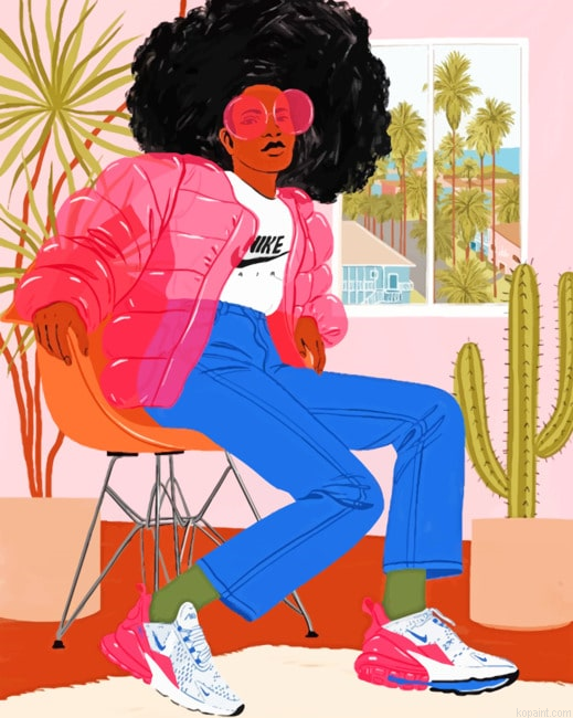 African Girl Style New Painting By Numberss.png