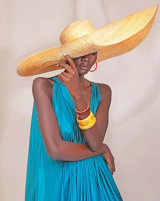 African Glamour Hat New Painting By Numberss.png
