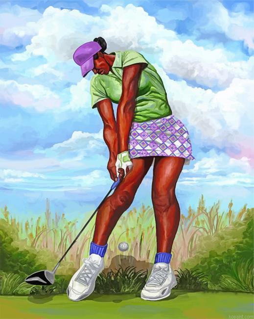 African Golf Player Painting By Numberss.png