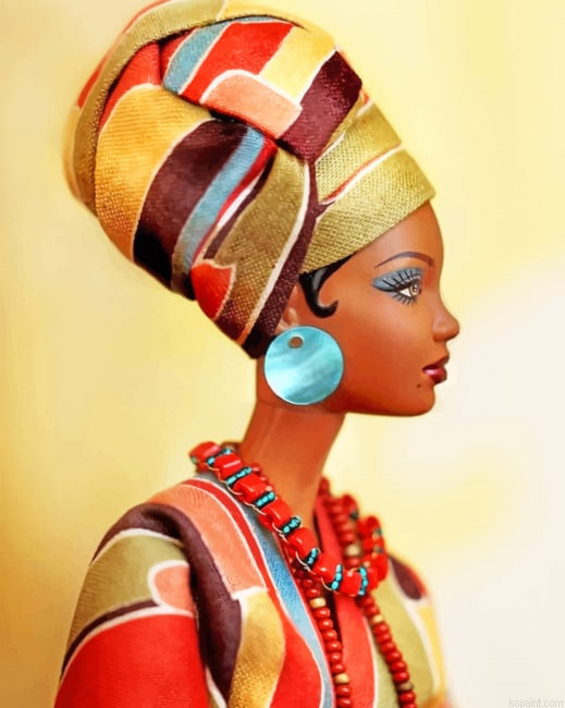 African Lady Art New Painting By Numberss.png