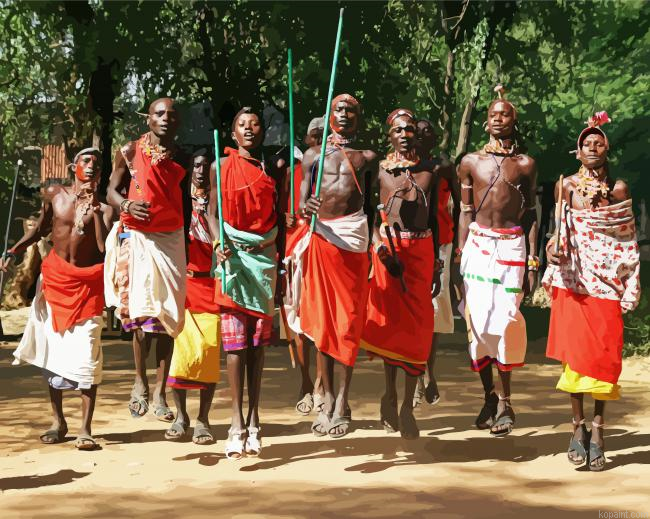 African Men Painting By Numberss.png