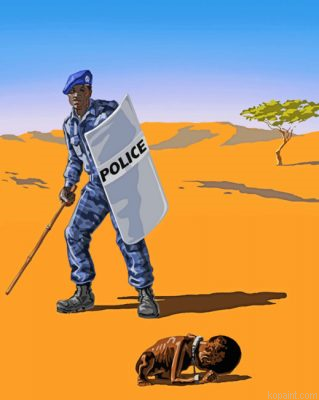 African Police Man Painting By Numberss.png