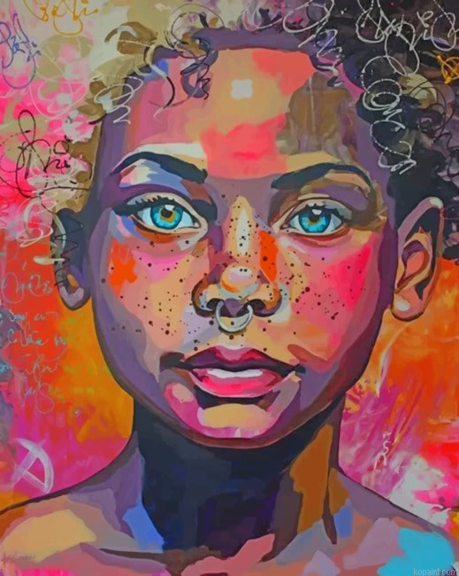 African With Blue Eyes Paint By Numbers