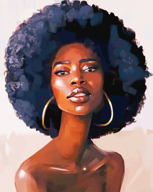 Afro Black Girl New Painting By Numberss.png