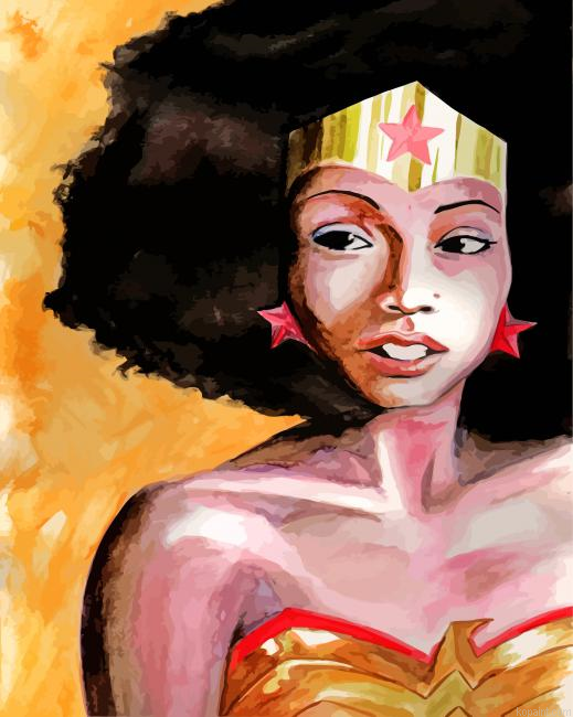 Afro Black Wonder Woman Painting By Numberss.png