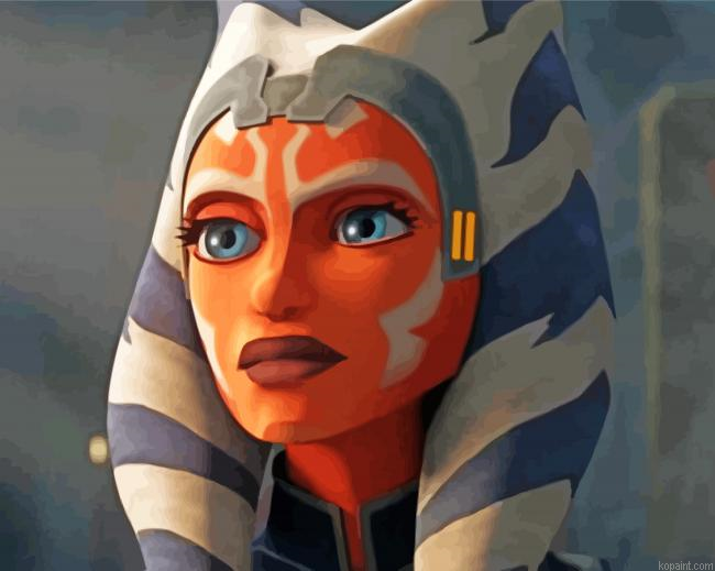 Ahsoka Character Of Star Wars Painting By Numberss.png