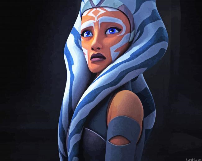 Ahsoka Tano Rosario Dawson Star Wars Painting By Numberss.png