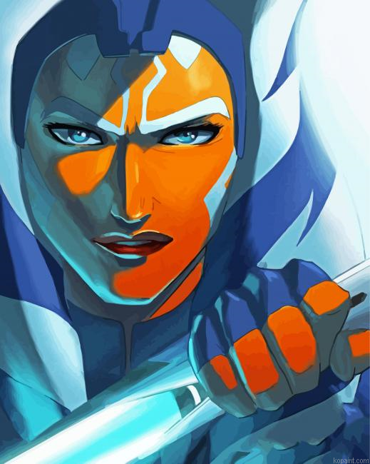 Ahsoka Tano Star Wars Painting By Numberss.png
