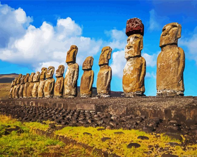 Ahu Tongariki Chile Painting By Numberss.png