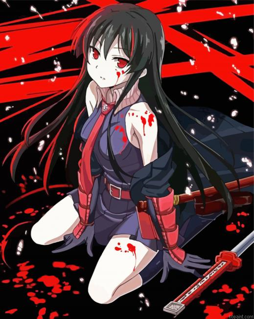 Akame Ga Kill Anime Painting By Numberss.png