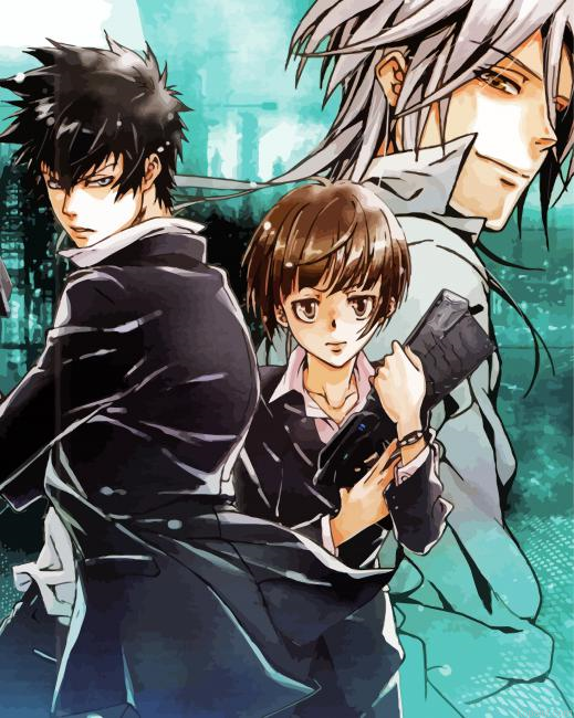 Akan With Shinya And Shougo Psycho Pass Paint By Numbers