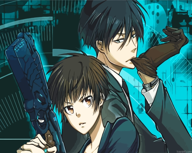 Akane And Ginoza Painting By Numberss.png