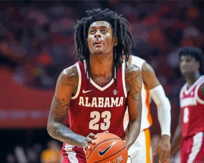 Alabama Crimson Tide Men S Basketball Player John Petty Jr Painting By Numberss.png