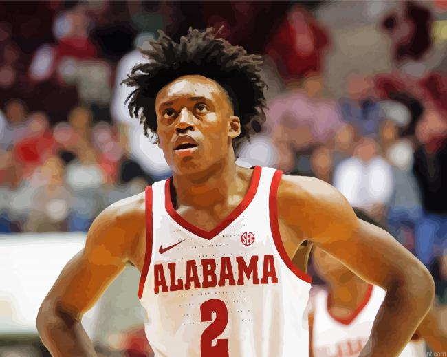 Alabama Crimson Tide Men S Basketball Player Painting By Numberss.png
