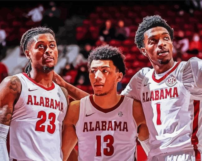 Alabama Crimson Tide Men S Basketball Players Painting By Numberss.png